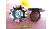 Ethnic Hand Crafted Abalone Seashells Finger Rings